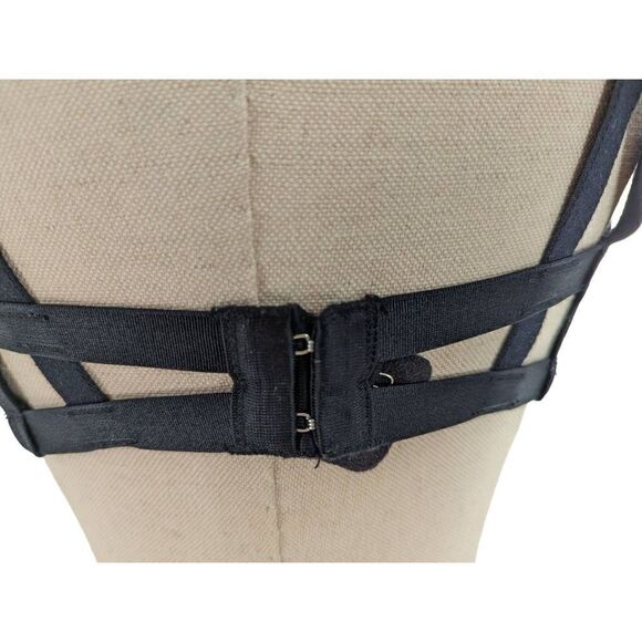 Dita Von Teese Women's Black Lace Velvet Straps Bra Size 34H - Picture 7 of 15